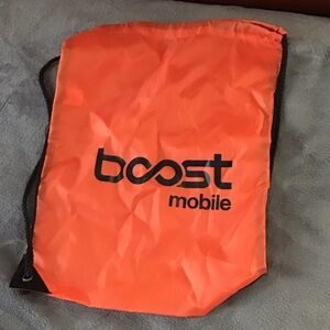 Orange Drawstring Bag